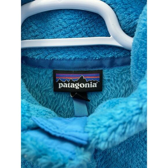 Patagonia Fleece Pullover Womens Large Blue Re-Tool Snap-T Polartec Thermal Pro - Picture 5 of 16